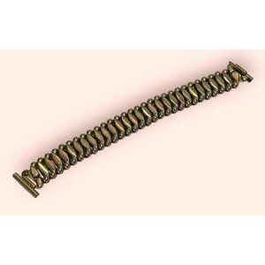 Vintage 10K Yellow Gold Filled Top Cap Men's Expansion Watch Band